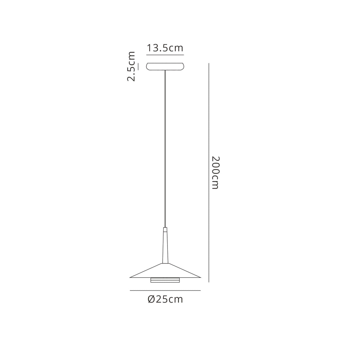 Orion 25cm 1 Light LED Pendant Light 8W 3000K - Black & Antique Brass