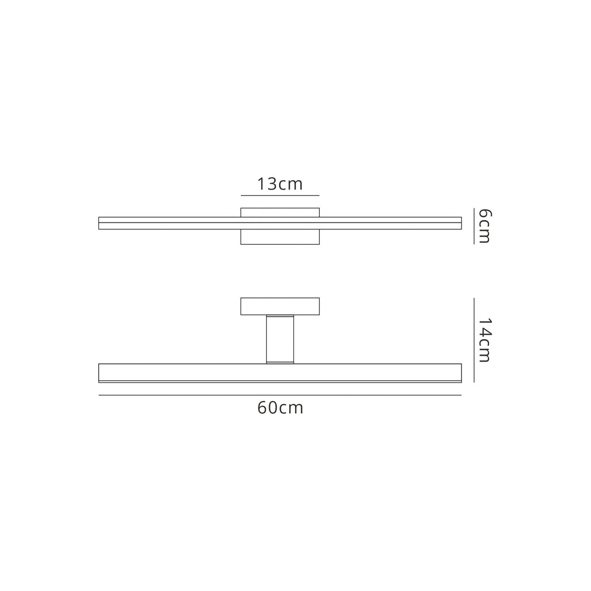 Morne LED Bathroom Mirror Wall Light 16W 4000K - Black