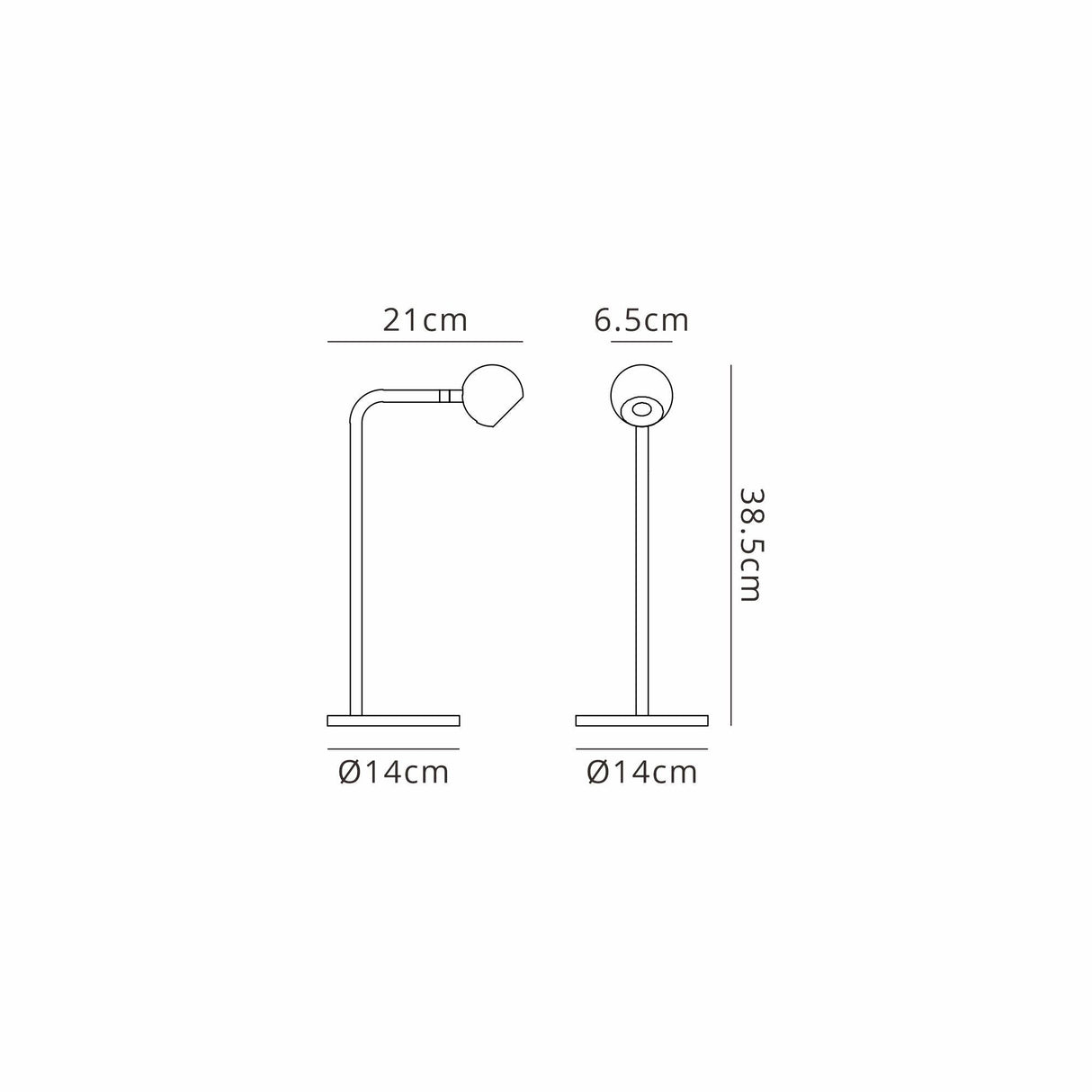 Eyes LED Small Table Lamp 6W 3000K - Sand Black