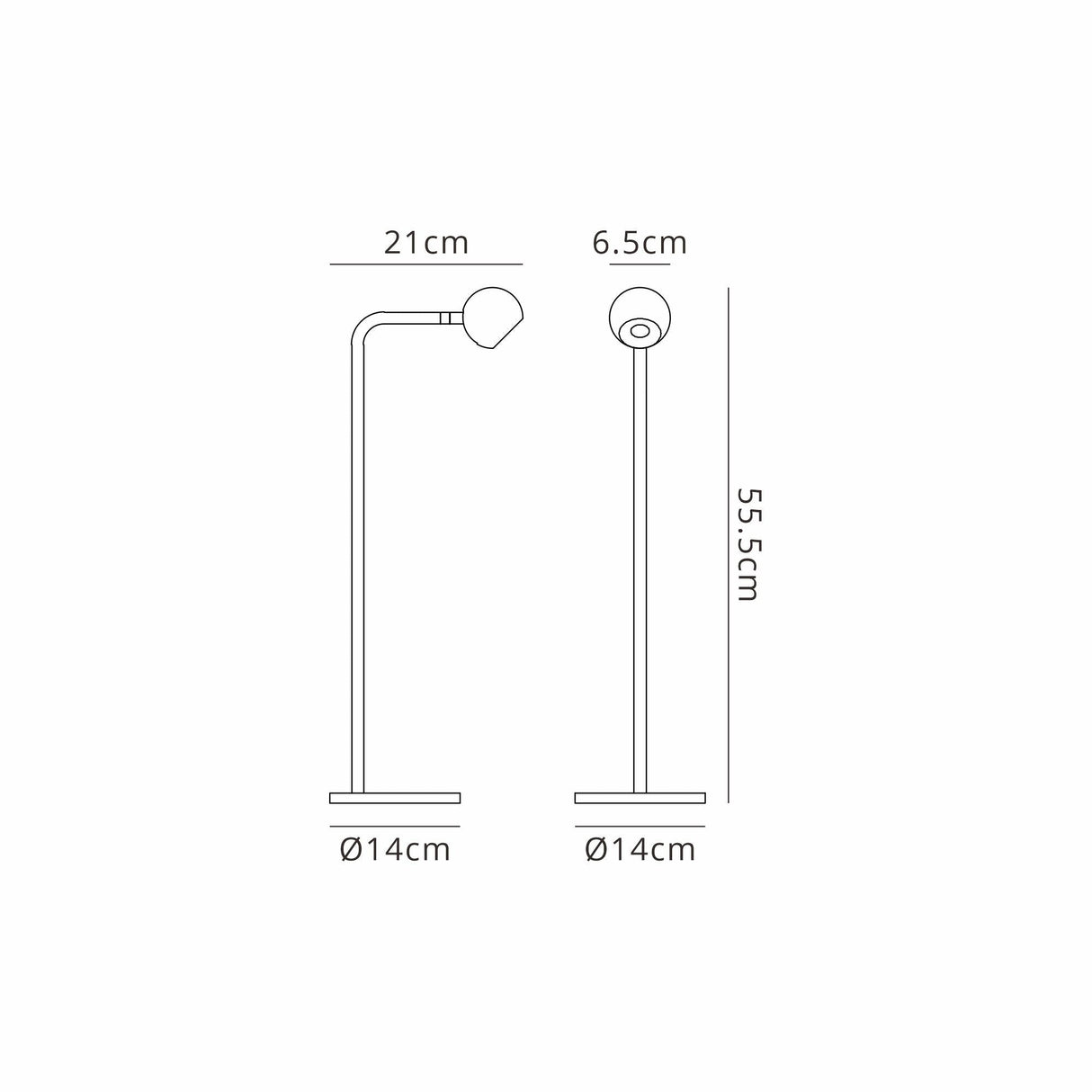 Eyes LED Large Table Lamp 6W 3000K - Sand Black