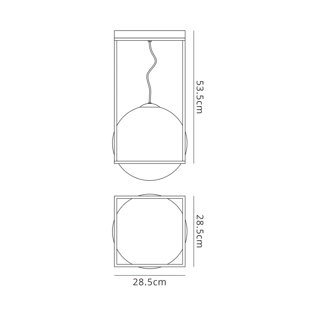 Desigual 1 Light Tall Semi-Flush Ceiling Light - Matt Black