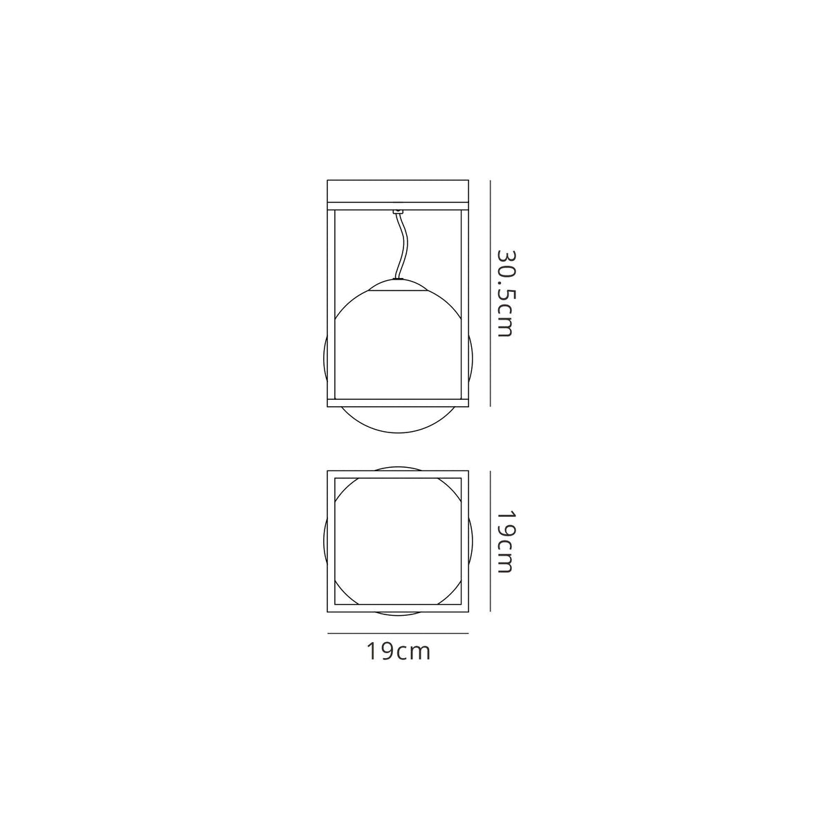 Desigual 1 Light Small Short Semi-Flush Ceiling Light - Matt Black