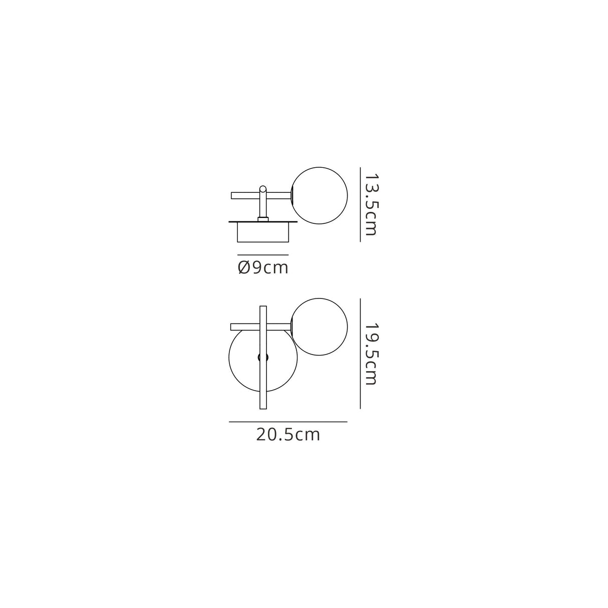 Cellar Right 1 Light LED Wall Light 5W 4000K - Black
