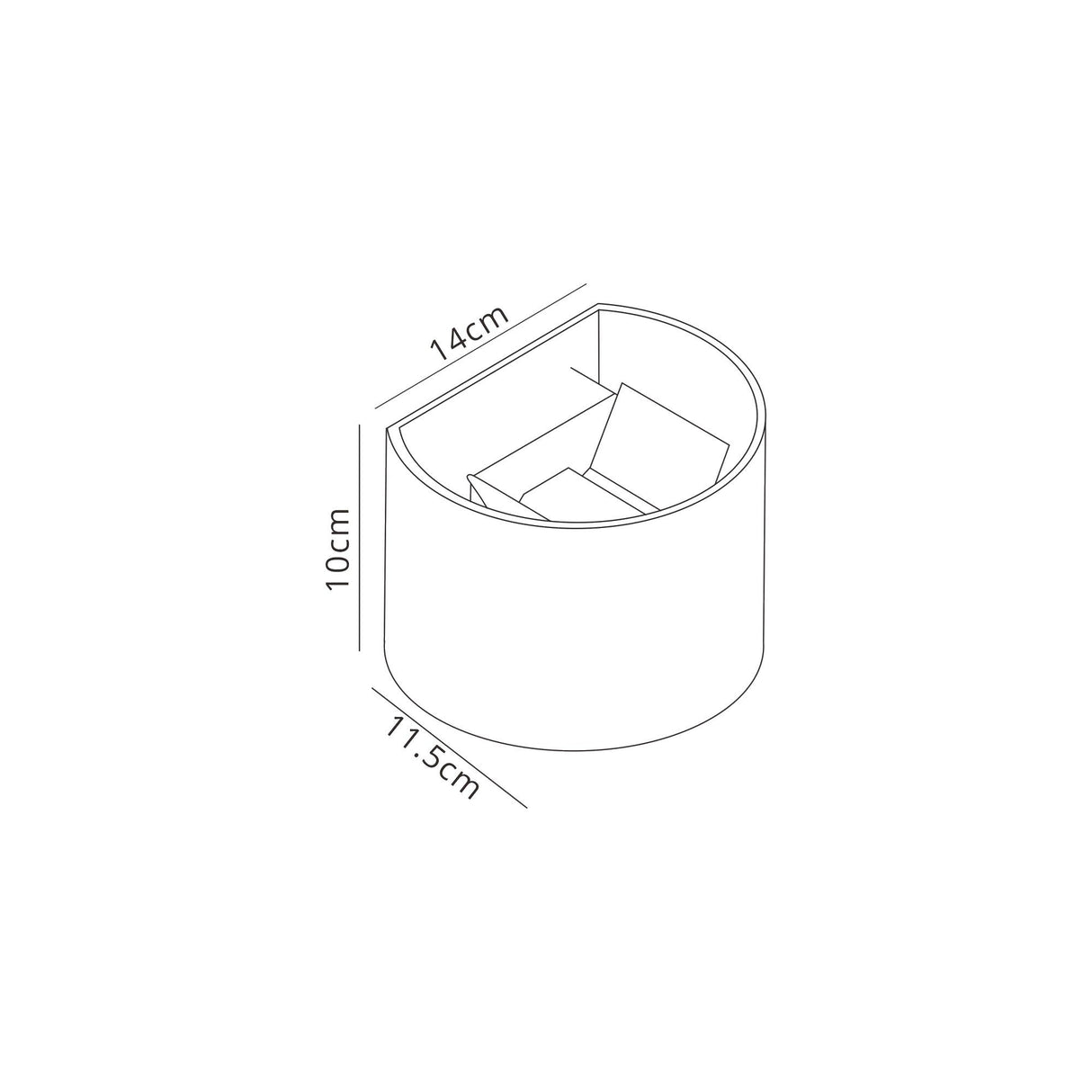 Davos Round Outdoor LED Wall Light 6W 4000K - Anthracite