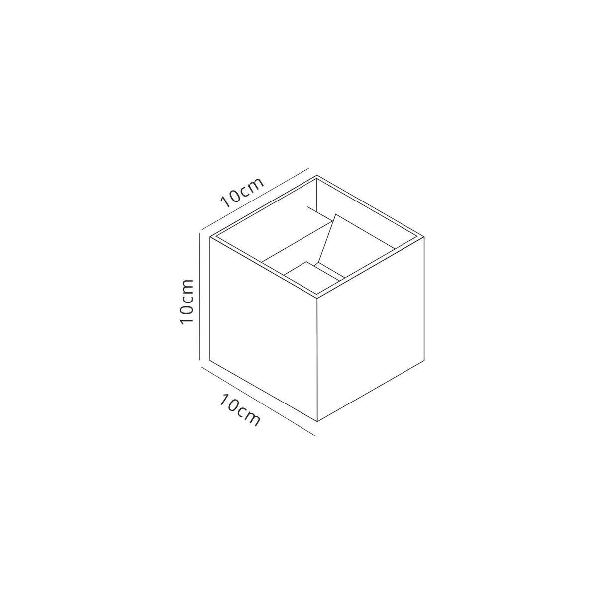 Davos Square Outdoor LED Wall Light 6W 4000K - White