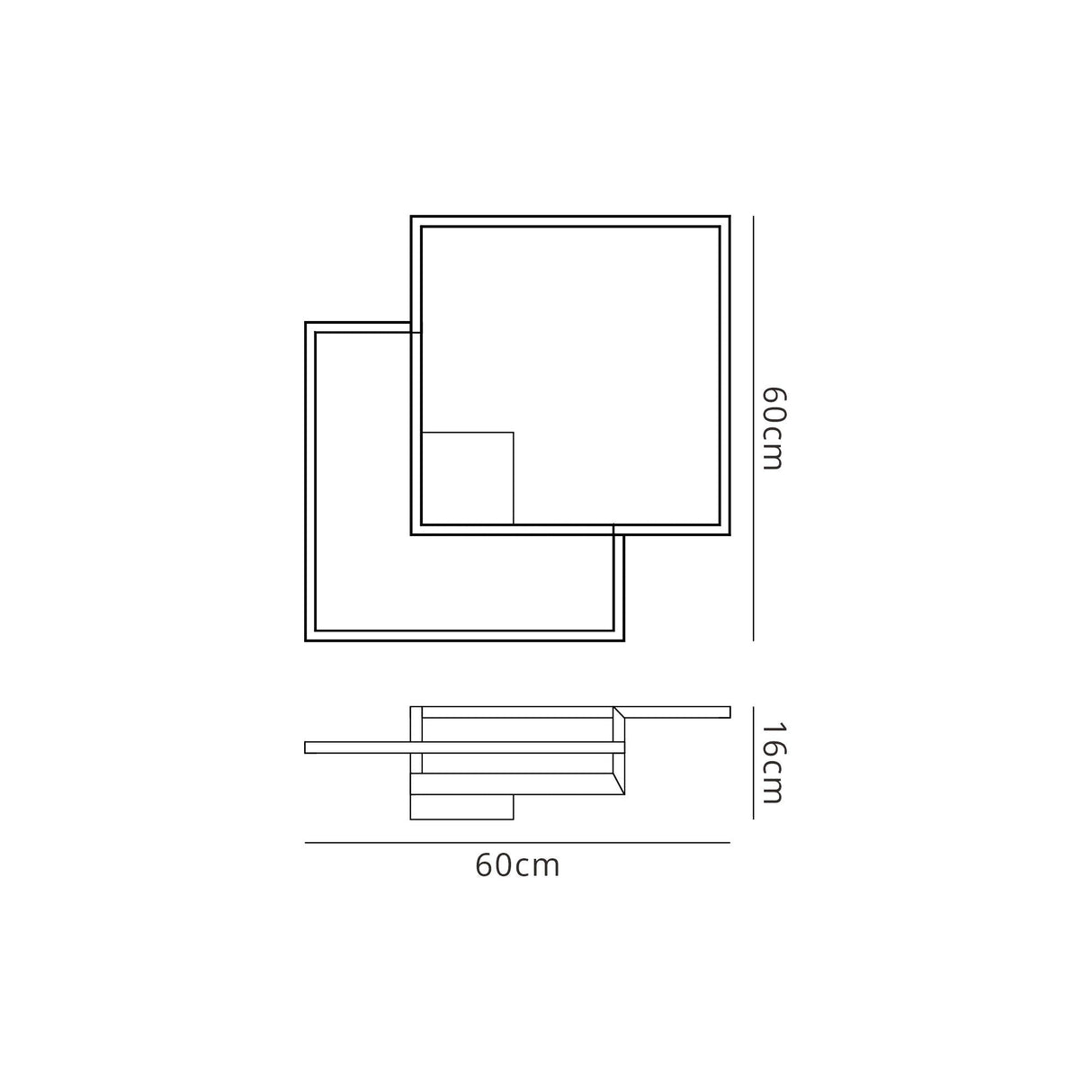 Boutique LED Flush Ceiling Light 42W 3000K - Black