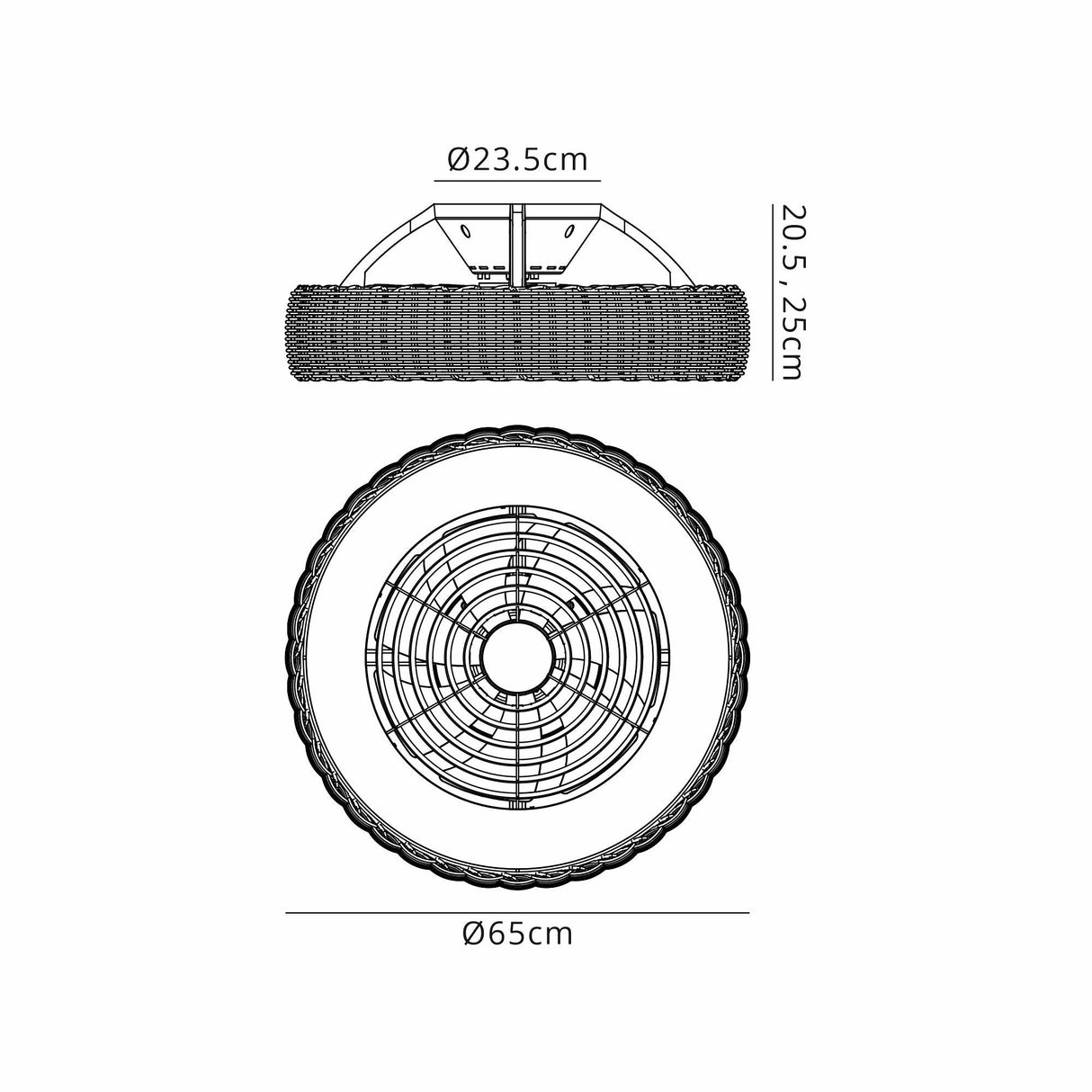 Kilimanjaro CCT Dimmable LED Ceiling Retractable Fan Light With Remote Control - Brown