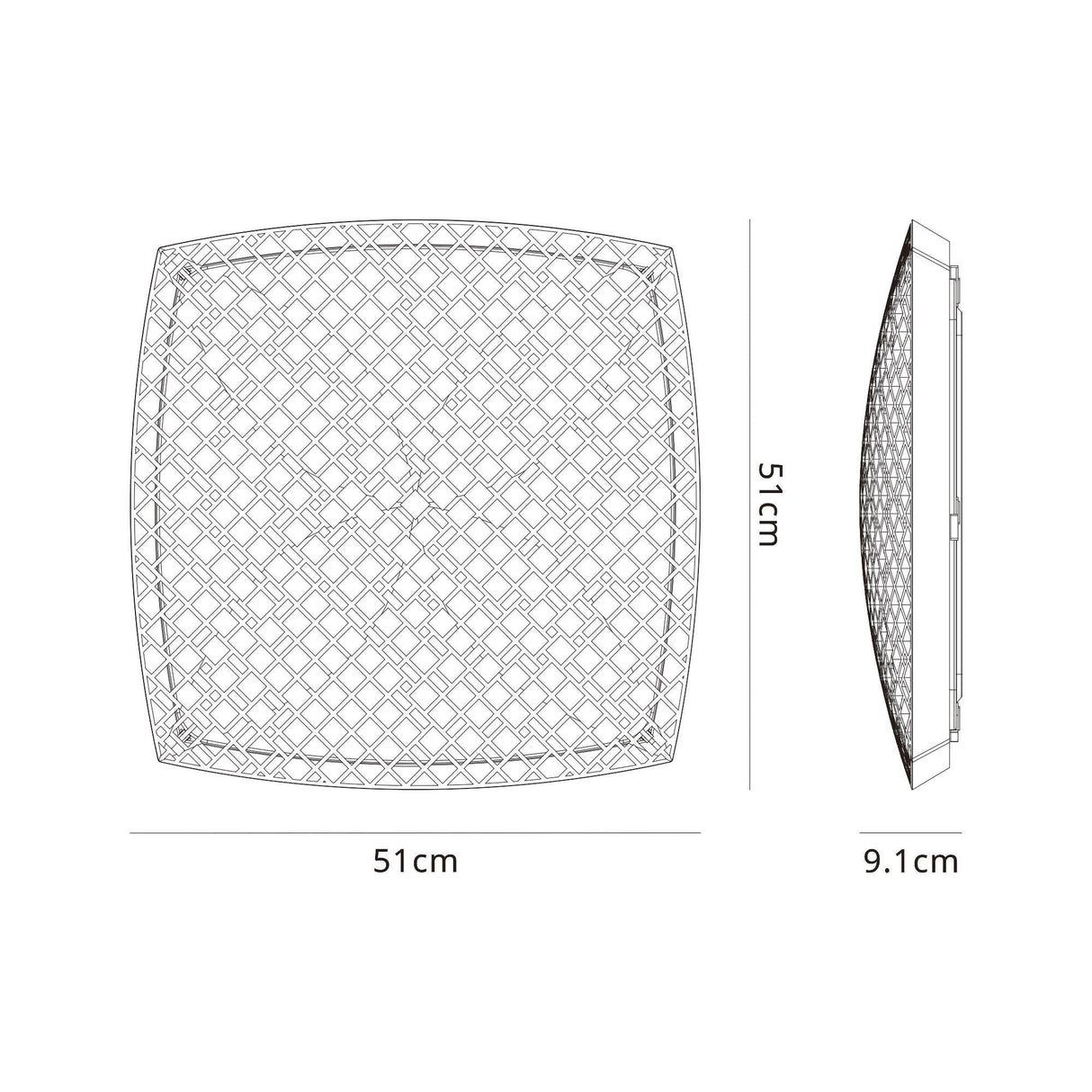 Urban CCT Dimmable LED Flush Ceiling Light With Remote Control 80W - White