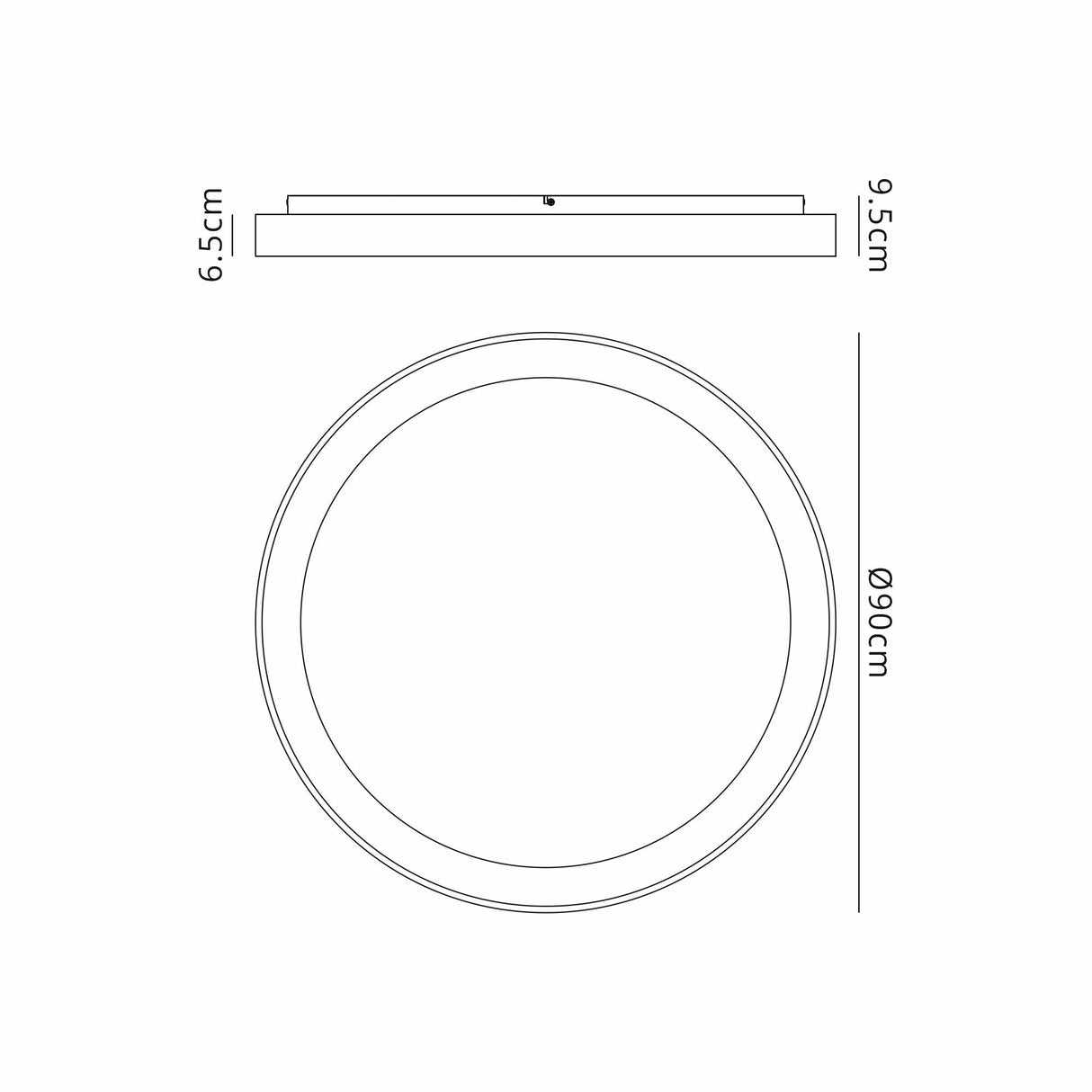 Niseko Ring LED Flush Ceiling Light 3000K 78W - Gold