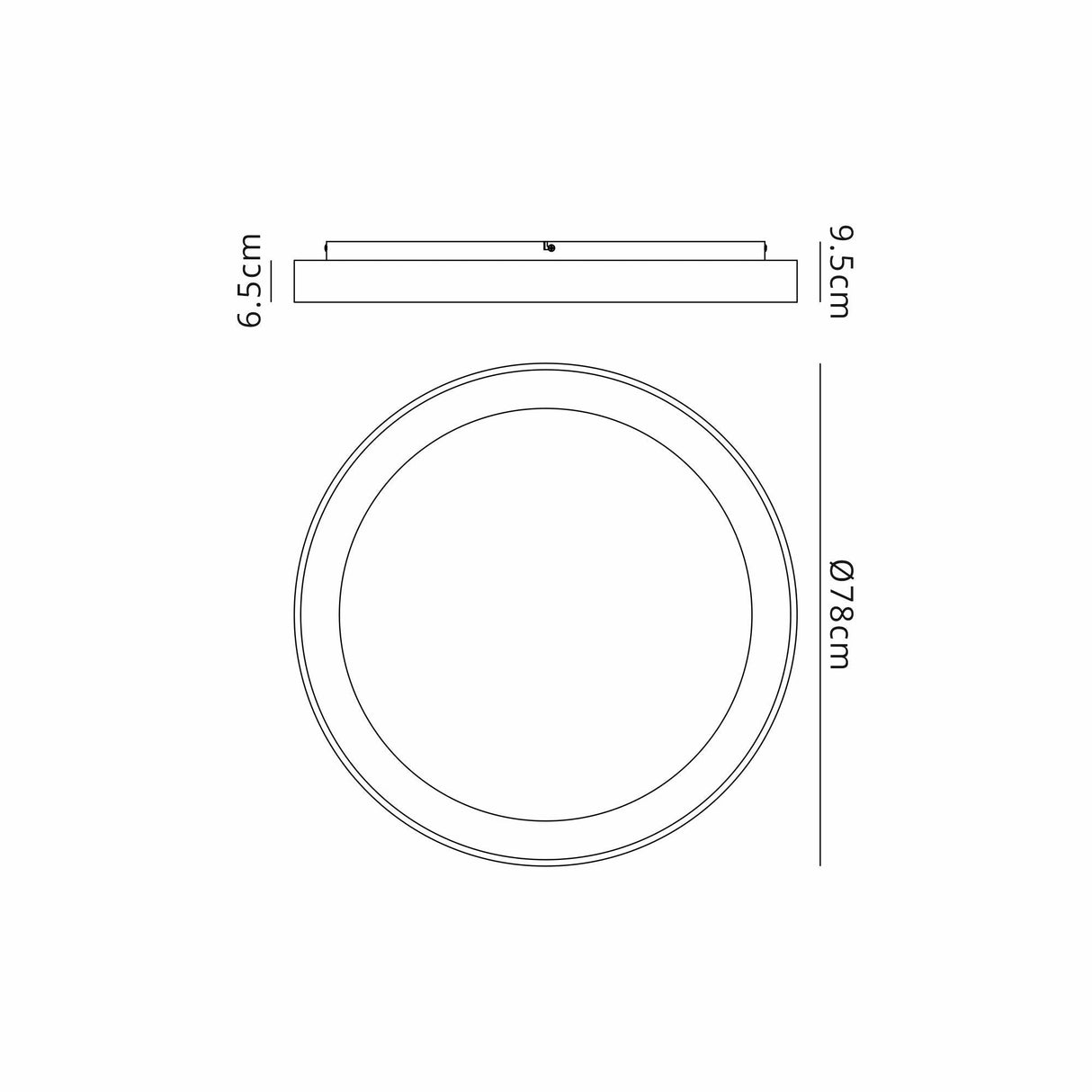 Niseko Ring LED Flush Ceiling Light 3000K 58W - Gold