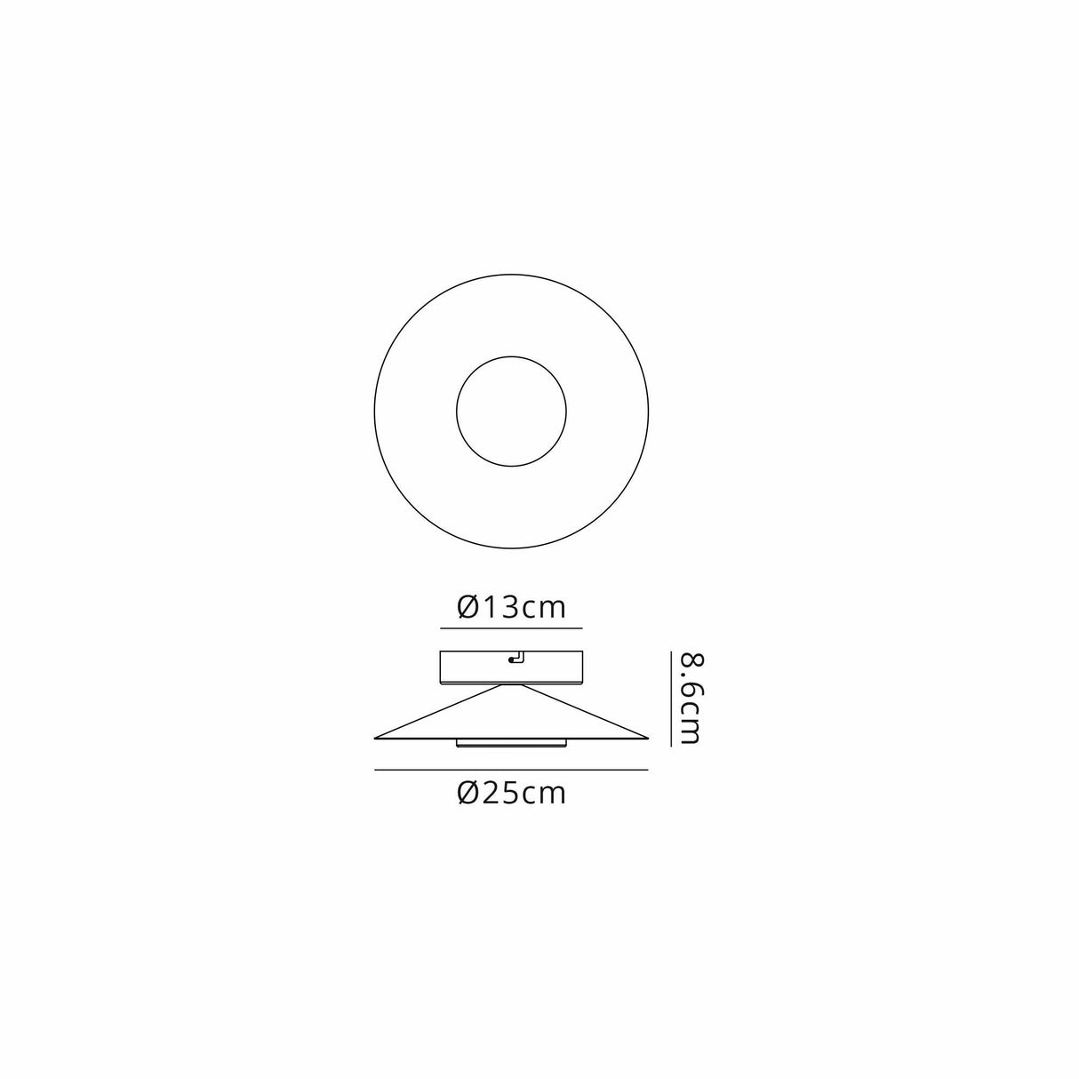 Orion LED Semi-Flush Ceiling Light 8W 3000K – Brown/Black