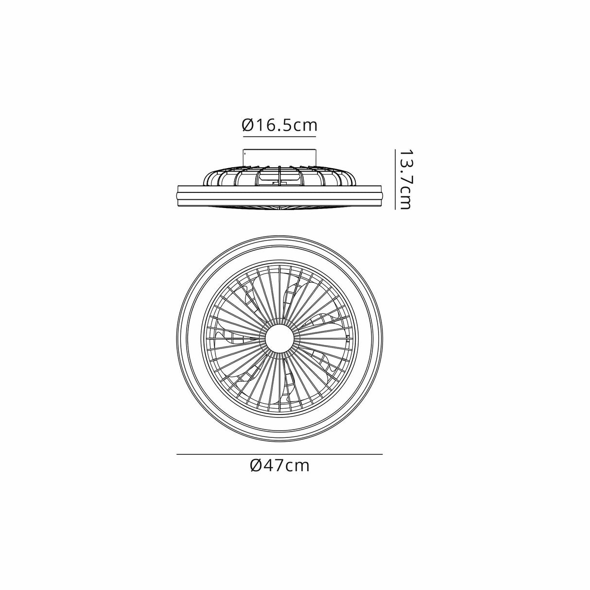 Gamer Mini Dimmable RGB CCT LED Ceiling Retractable Fan Light With Remote Control - White