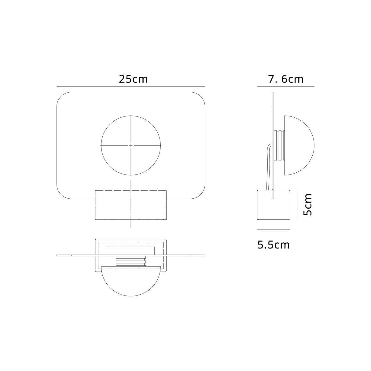 Alba LED Table Lamp 8W 3000K - Black/French Gold