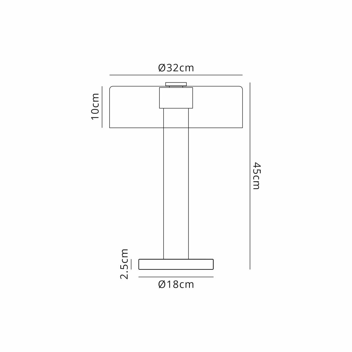 Gin 1 Light Large Table Lamp - Black
