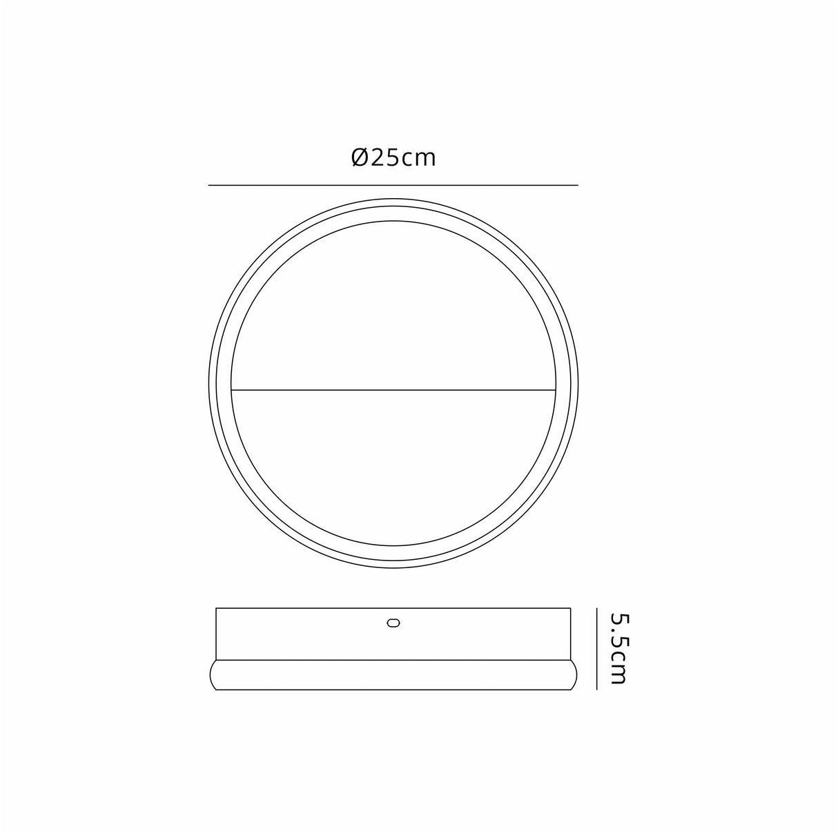 Kitesurf 25cm LED Wall Light 8W 3000K - Black