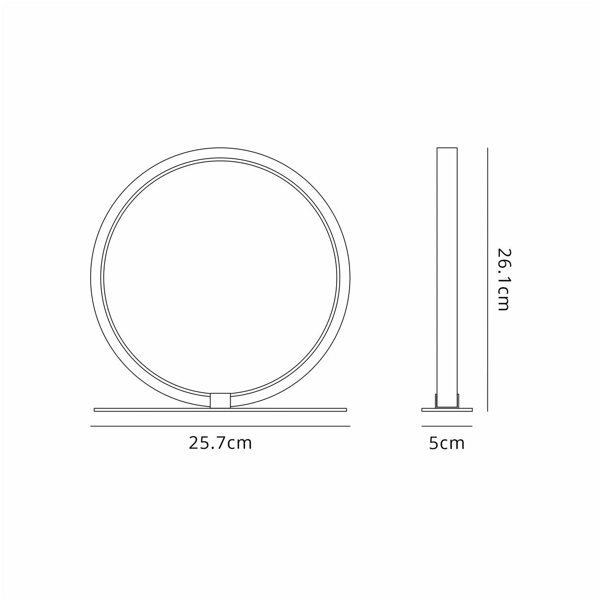 Kitesurf 26cm LED Table Lamp 8W 3000K - Black