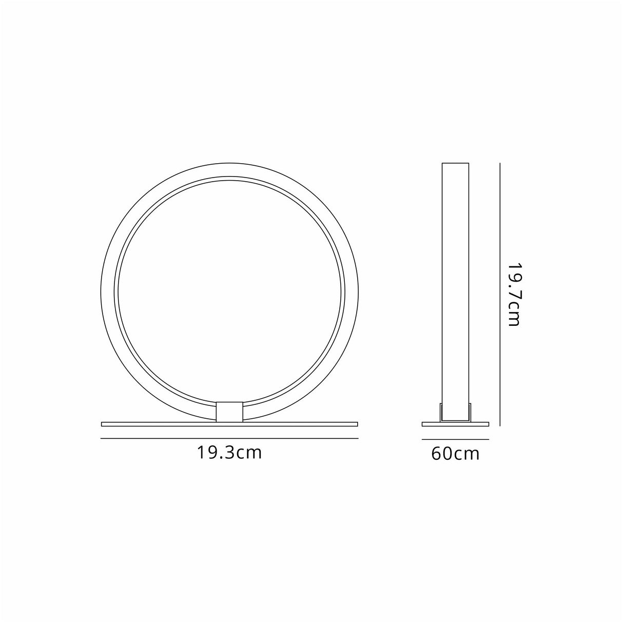 Kitesurf 20cm LED Table Lamp 8W 3000K - White