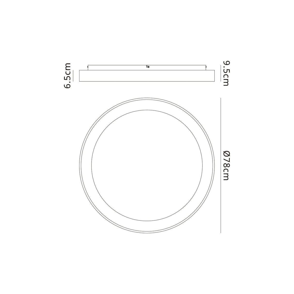 Niseko Ring CCT Dimmable LED Flush Ceiling Light With Remote Control 58W - Light Brown