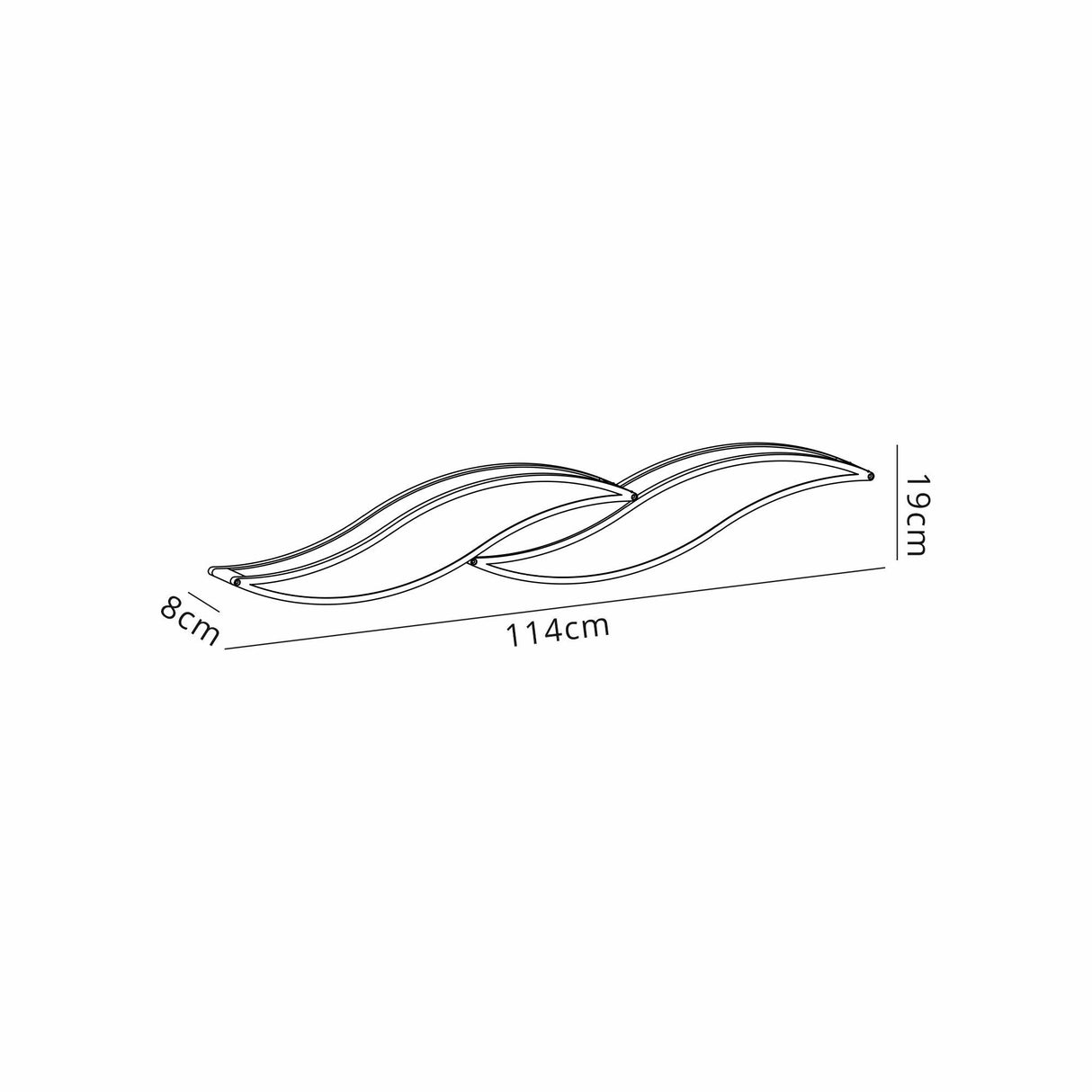 Sintesys Large 2 Light Wall Light - Polished Chrome