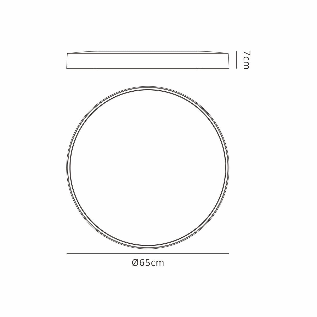 Cumbuco II Round CCT LED Flush Ceiling Light 50W - Light Brown