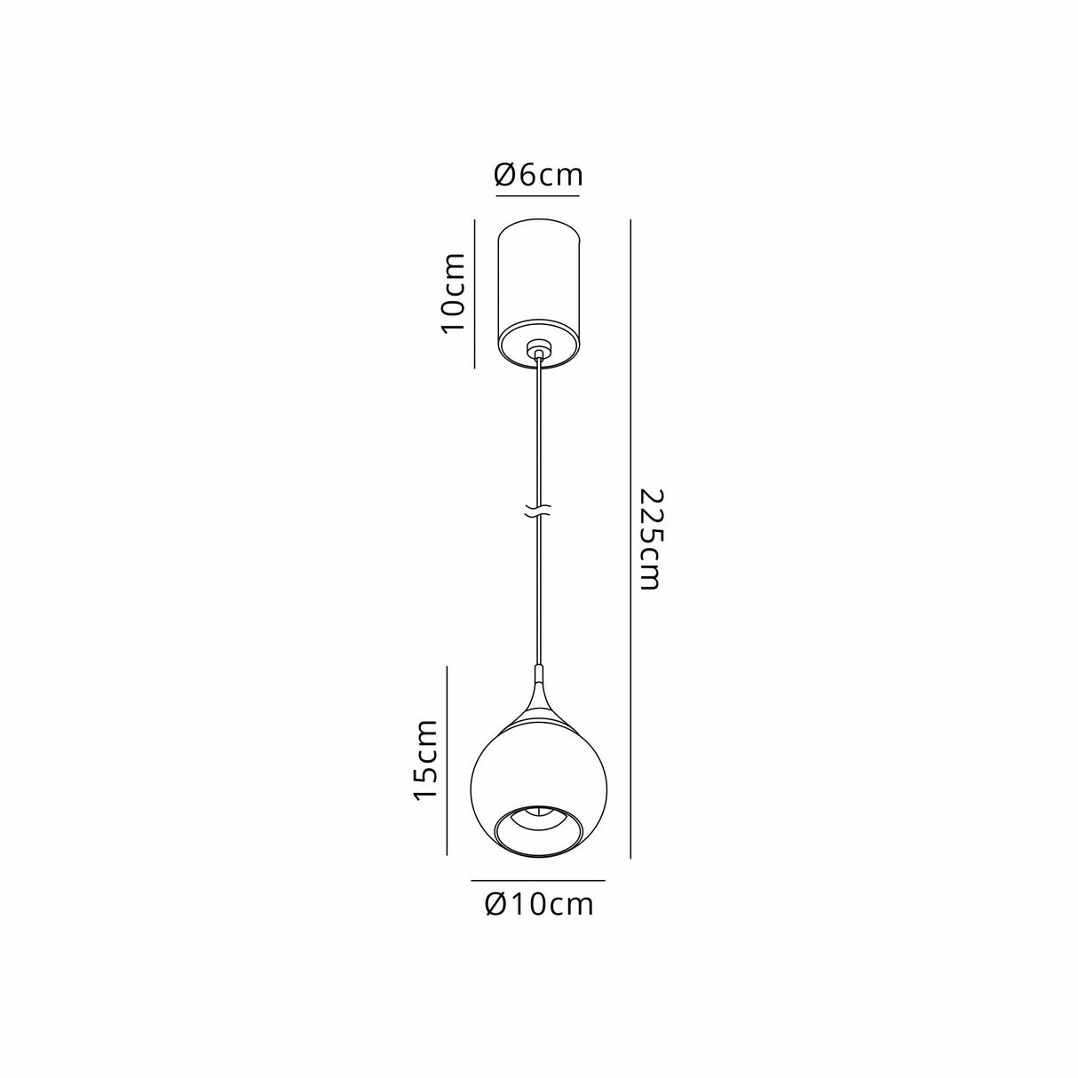 Drop LED Pendant Light 7W 3000K - Pearl Black