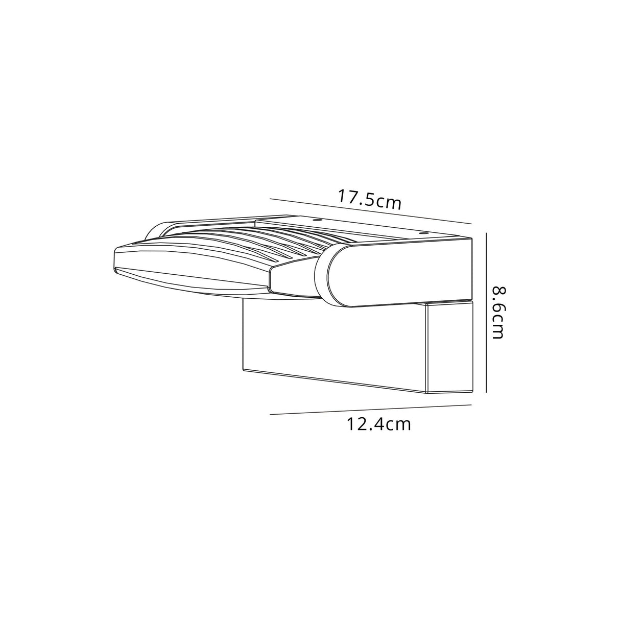 Hood Outdoor LED Wall Light 12W 3000K - Dark Grey