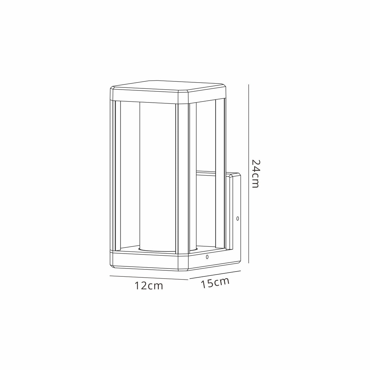 Nevada 1 Light Outdoor Wall Light - Matt White
