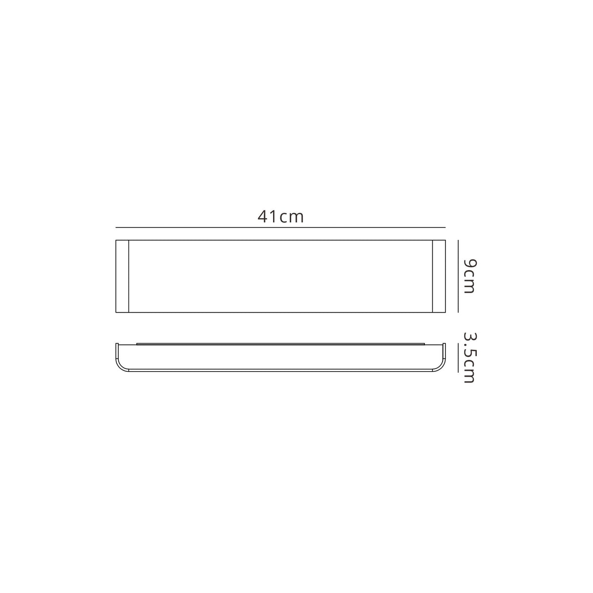 Egeo 41cm Linear LED Wall Light 14W 3000K - Black