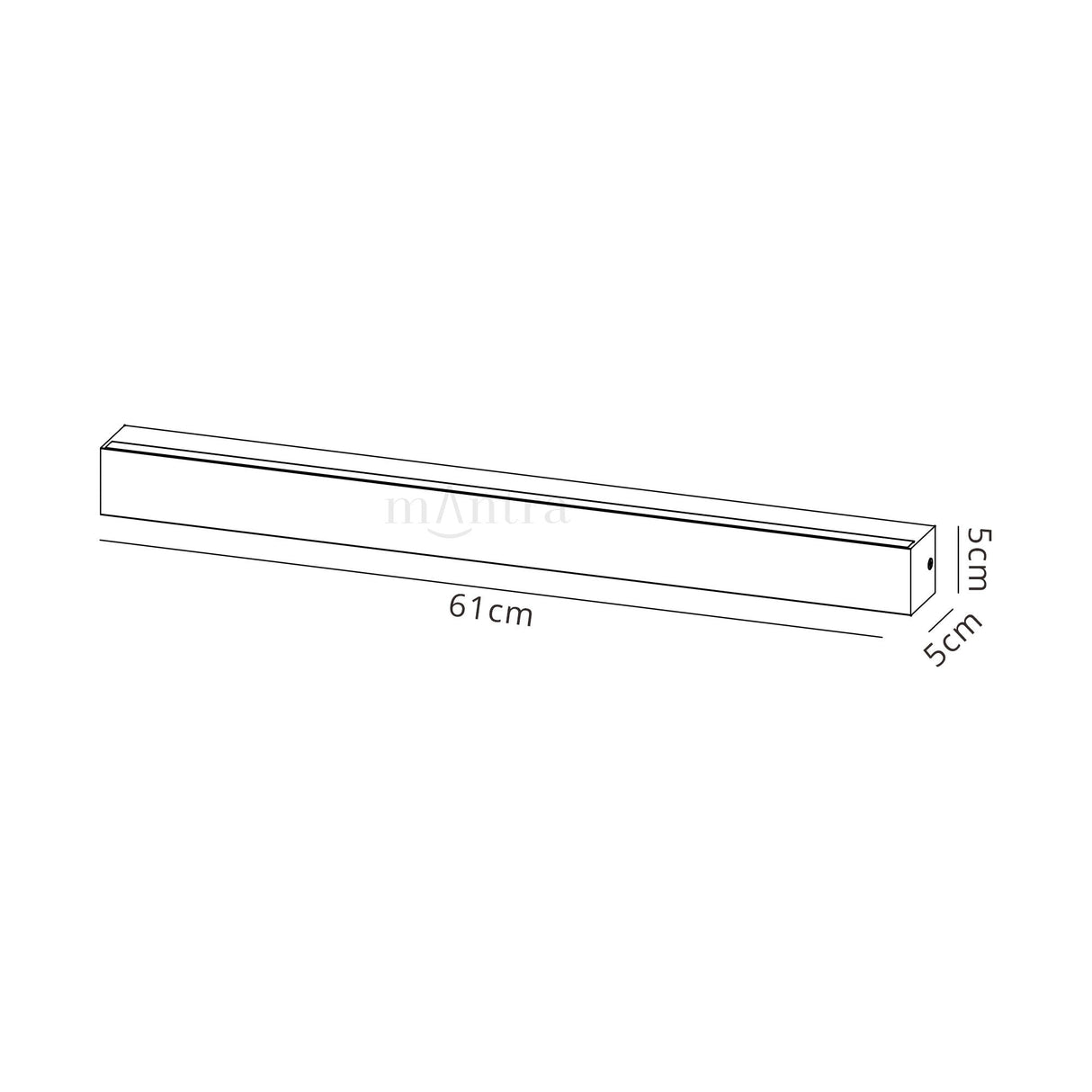 Elegance 61cm Linear LED Wall Light 24W 3000K - Grey