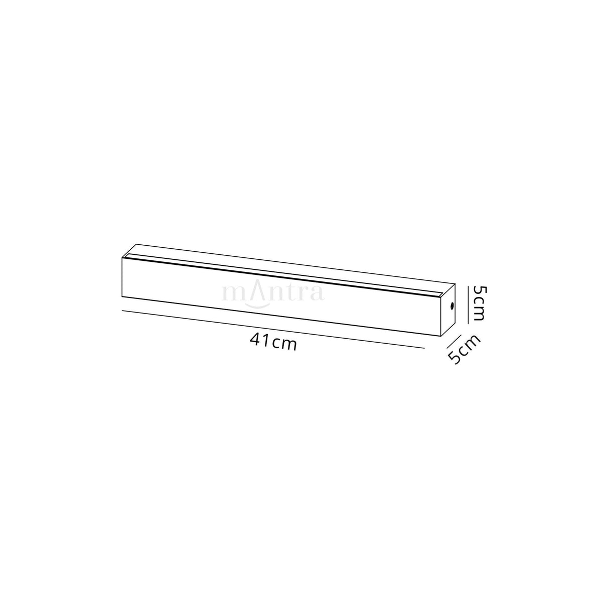 Elegance 61cm Linear LED Wall Light 17W 3000K - Grey
