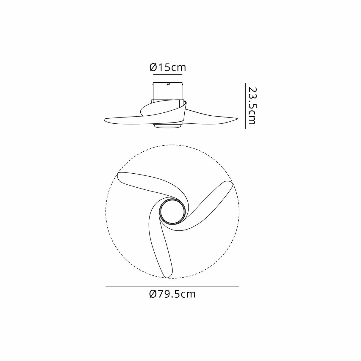 Groenland XS CCT Dimmable LED Ceiling Fan Light With Remote Control - White