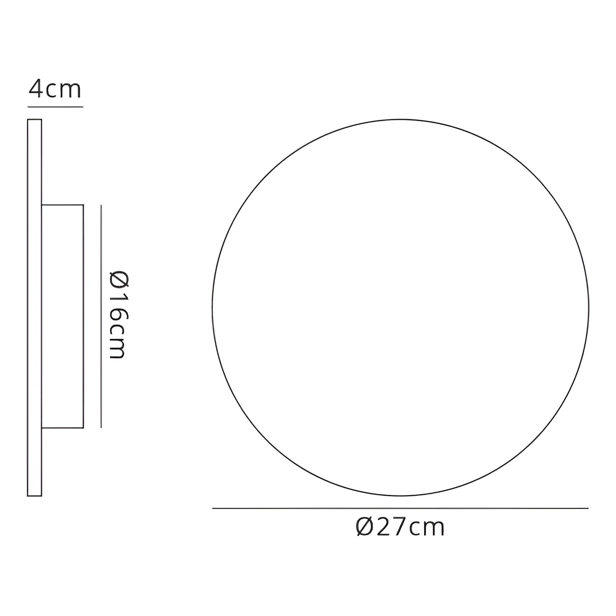 Bora 27cm Oval LED Wall Light 16W 3000K - Matt Black