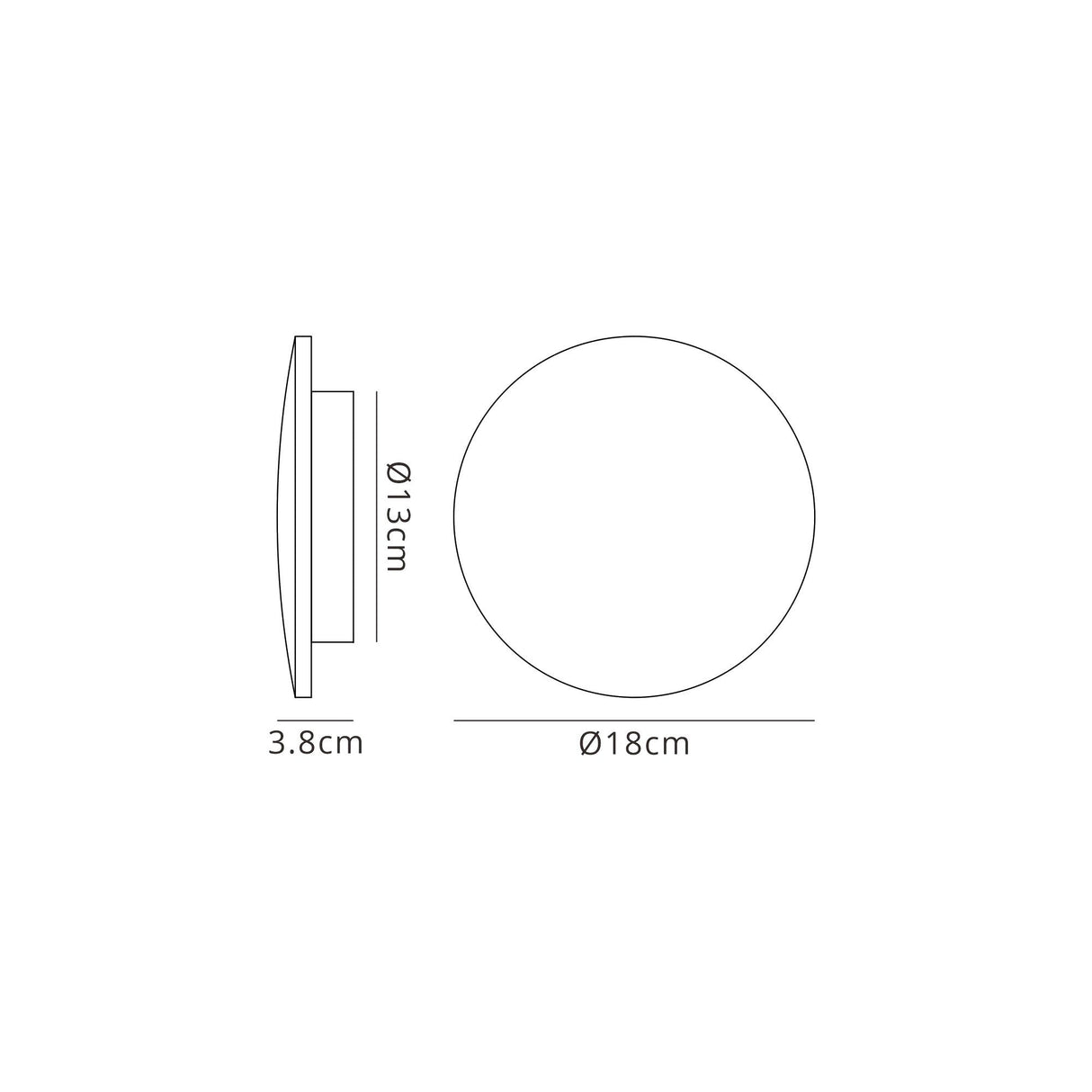 Bora 18cm Round LED Wall Light 12W 2700K - Matt White