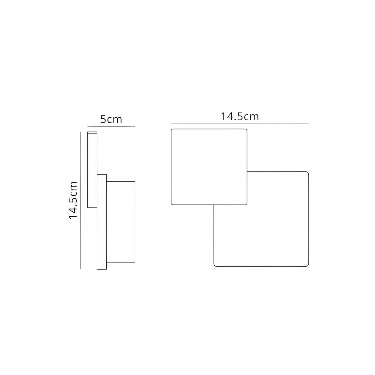 Tahiti Squares LED Wall Light 5W 3000K - Matt White
