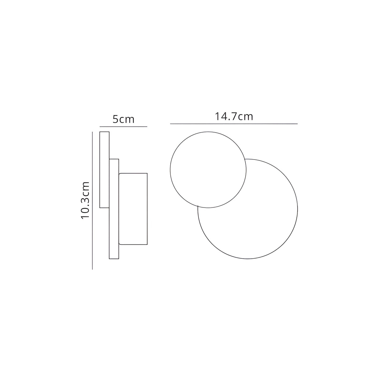 Tahiti Circles LED Wall Light 5W 3000K - Matt White