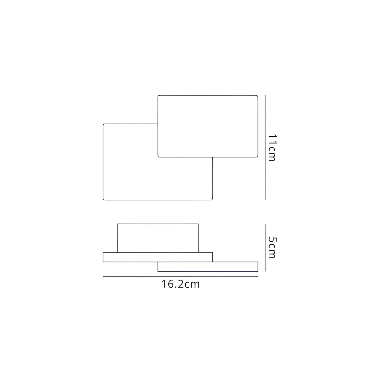 Tahiti Rectangles LED Wall Light 5W 3000K - Matt White