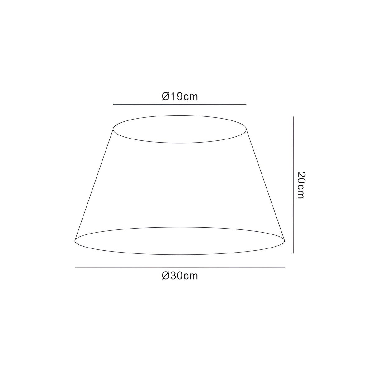Silk String Lampshade - Ivory White, 19/30cm x 20cm