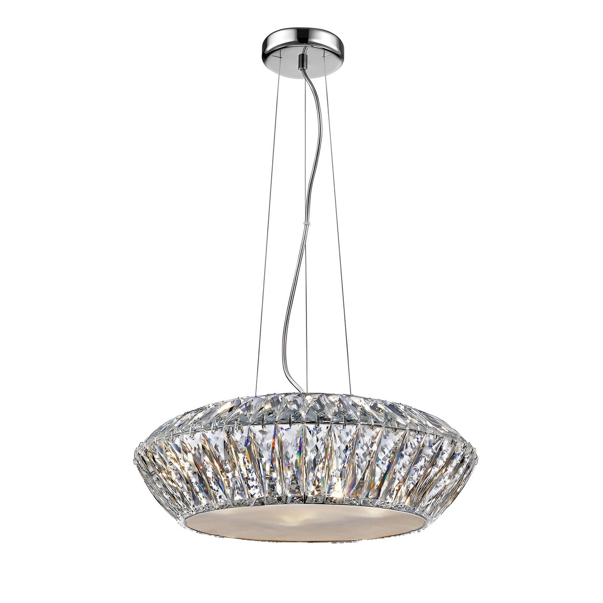 Auren LED Crystal Medium Suspension Light 6W - Chrome