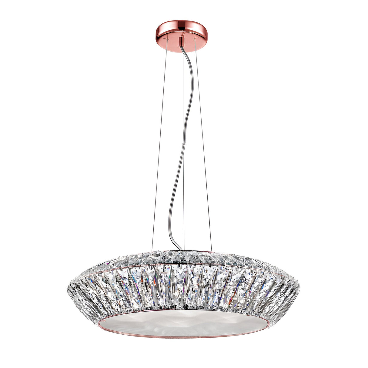 Auren LED Crystal Medium Suspension Light 6W - Rosy Gold