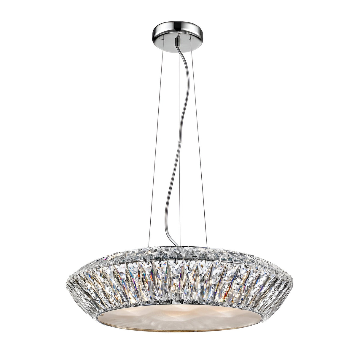 Auren LED Large Crystal Suspension Light 6W - Chrome