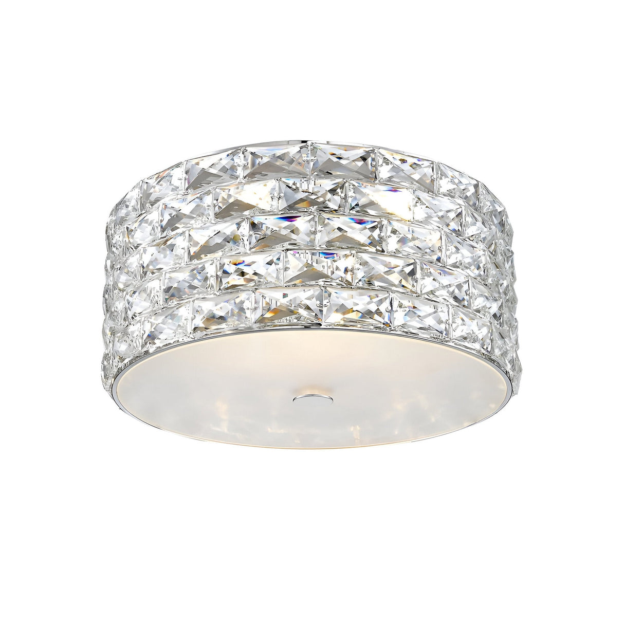 Ripple LED Small Flush Ceiling Light 5W - Chrome