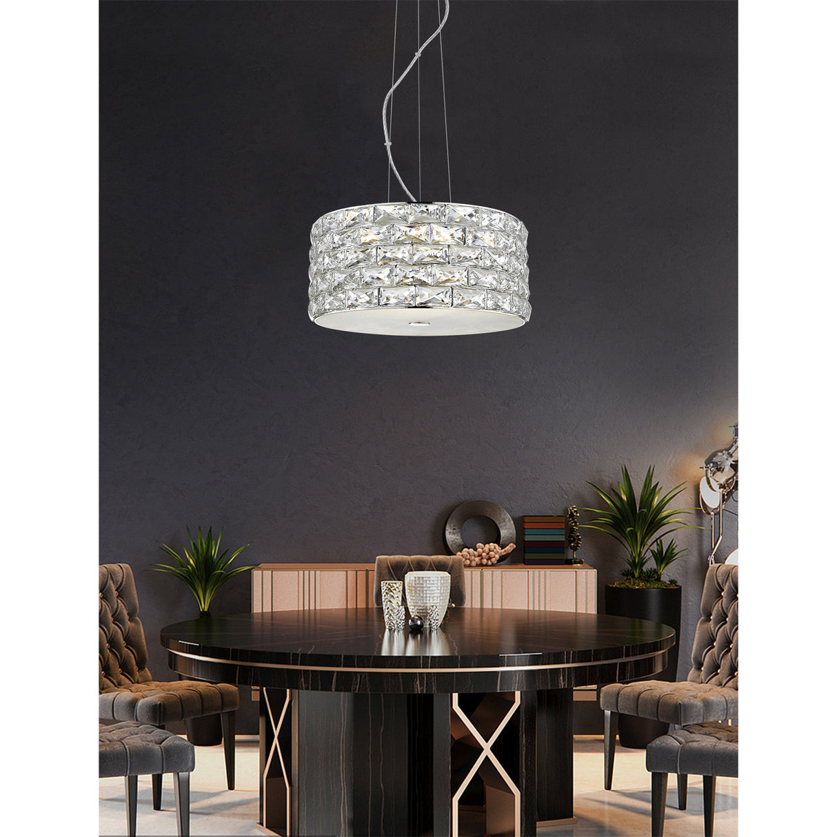 Ripple LED Small Suspension Light 5W - Chrome