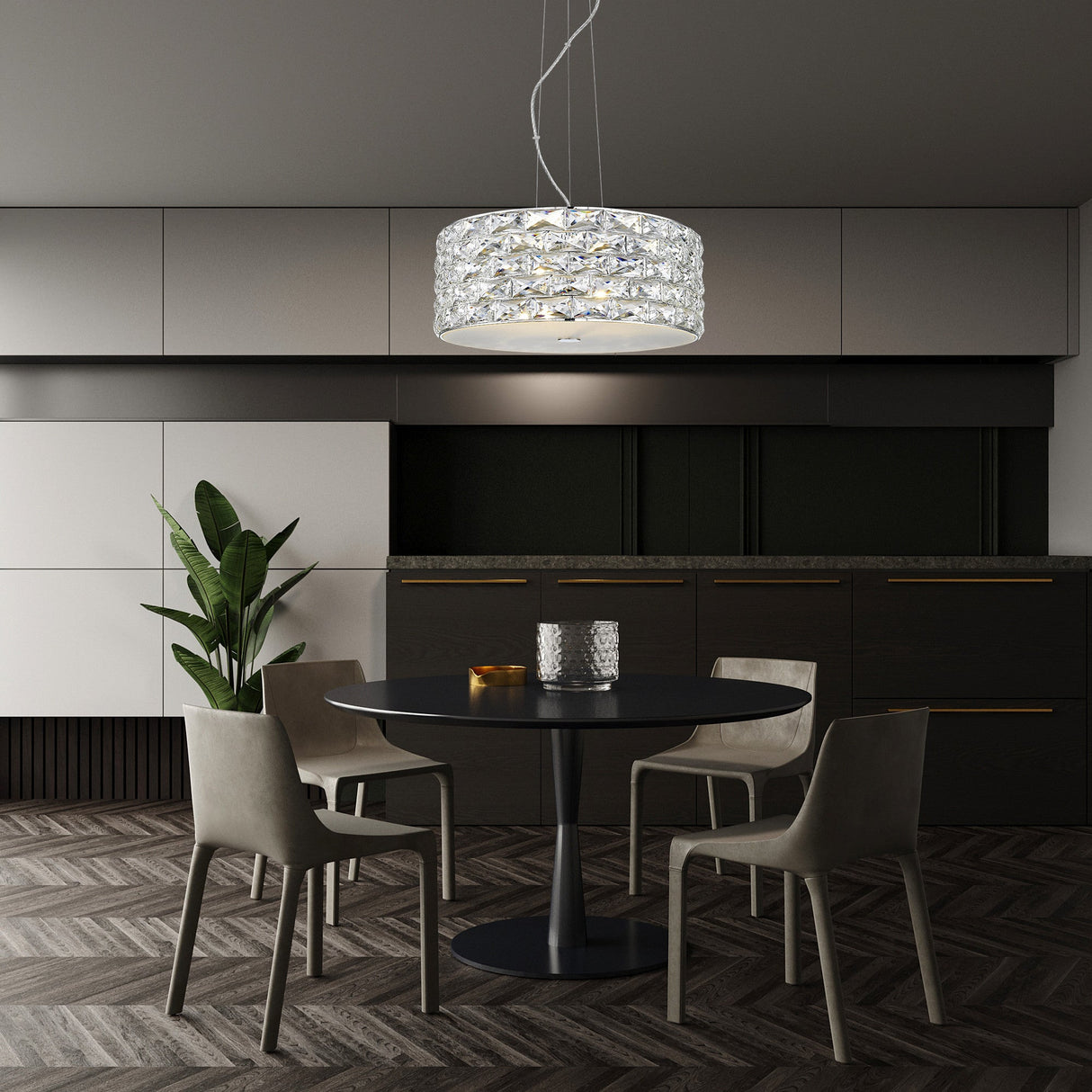 Ripple LED Medium Suspension Light 5W - Chrome