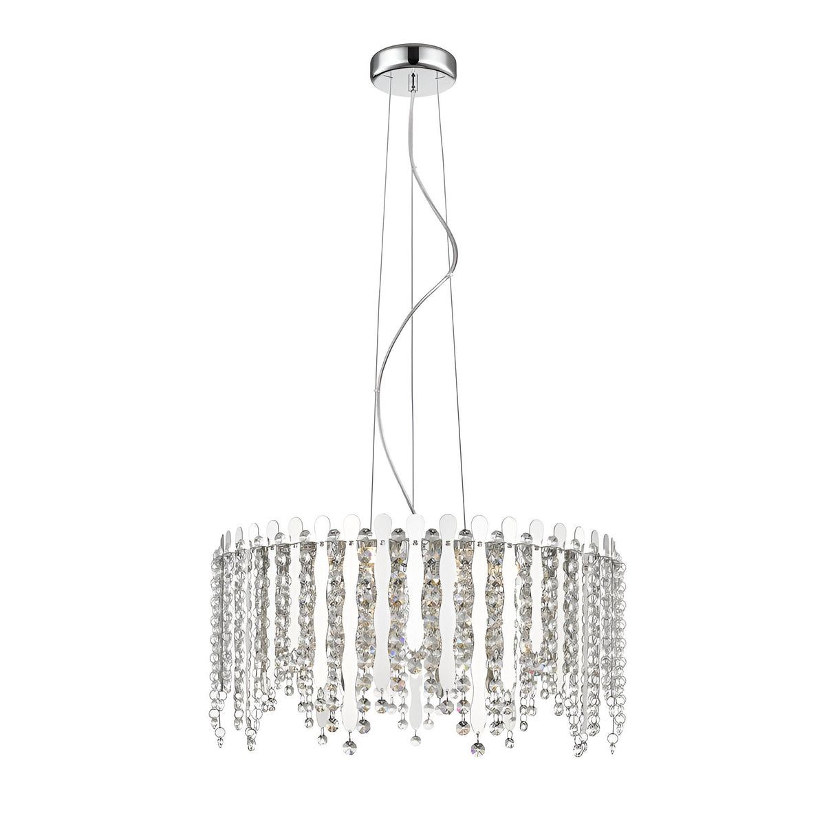 Oceans LED Crystal Large Suspension Light 6W - Chrome