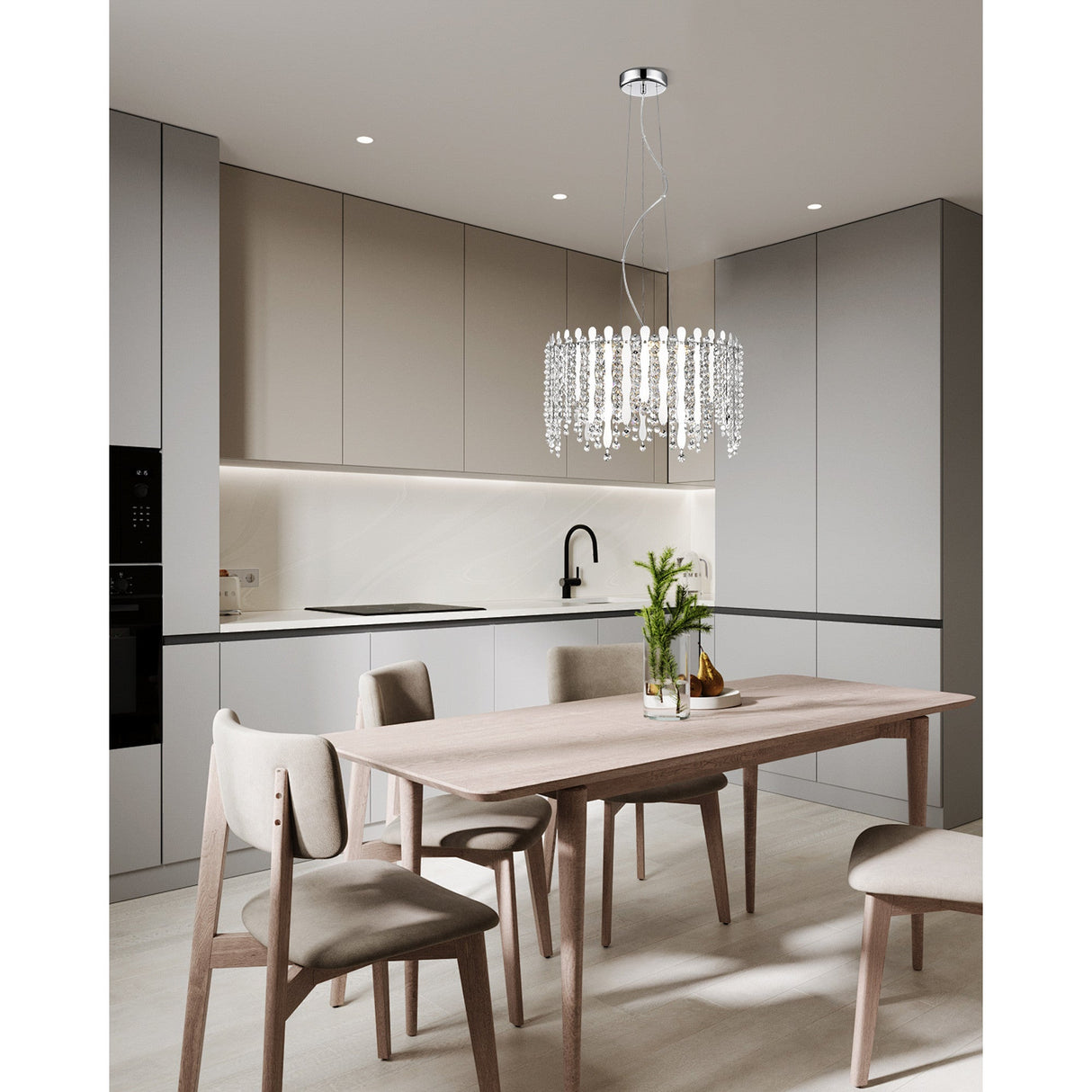 Oceans LED Crystal Small Suspension Light 5W - Chrome