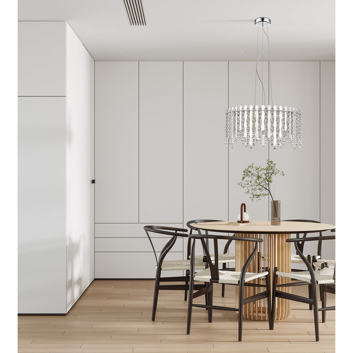 Oceans LED Crystal Large Suspension Light 6W - Chrome