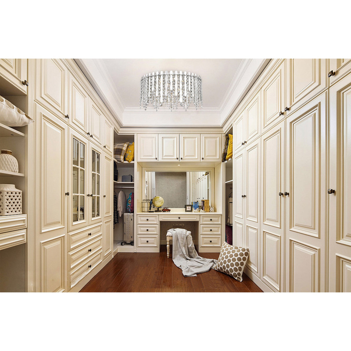 Oceans LED Crystal Large Flush Light 5W - Chrome