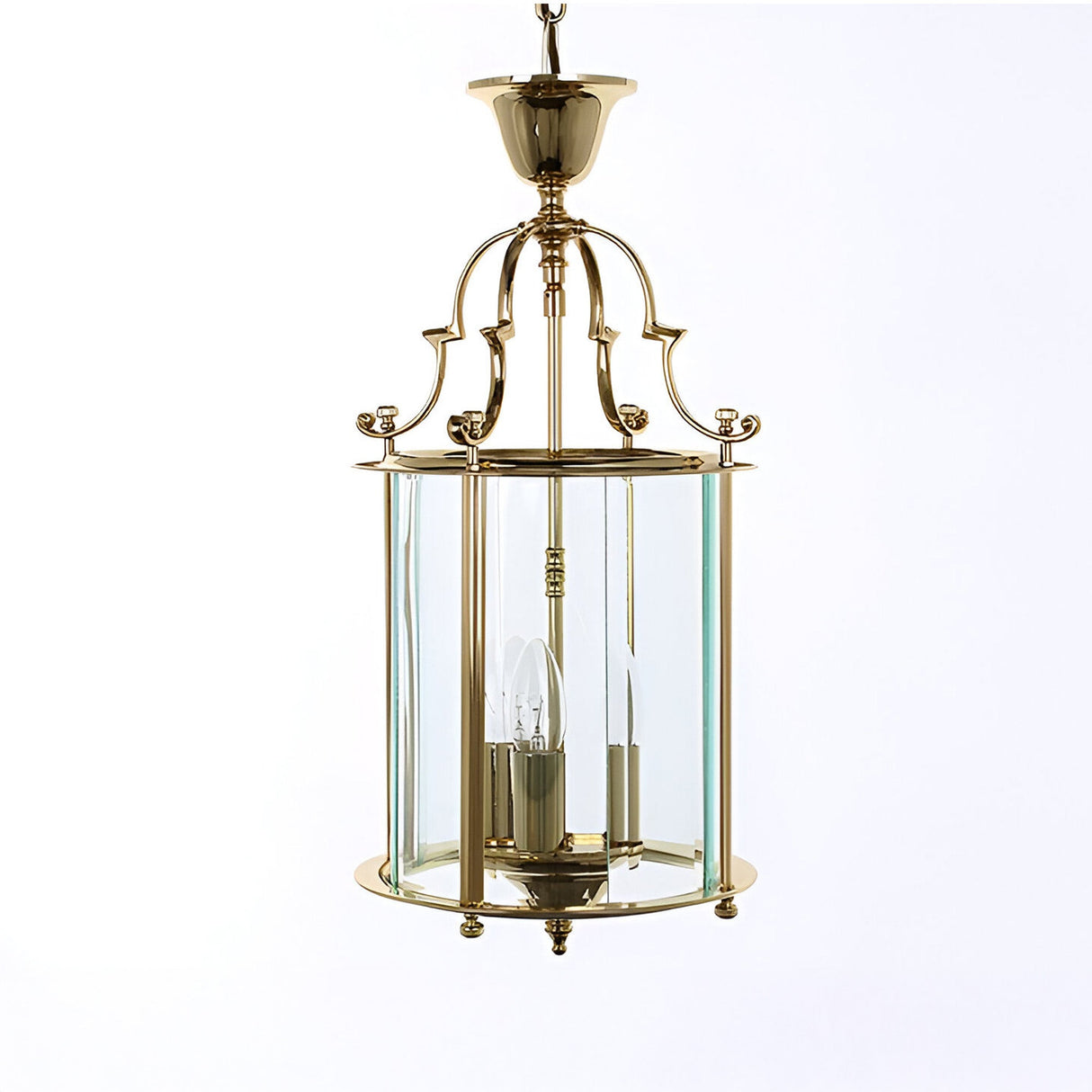 Colven 3 Light Lantern - Polished Brass