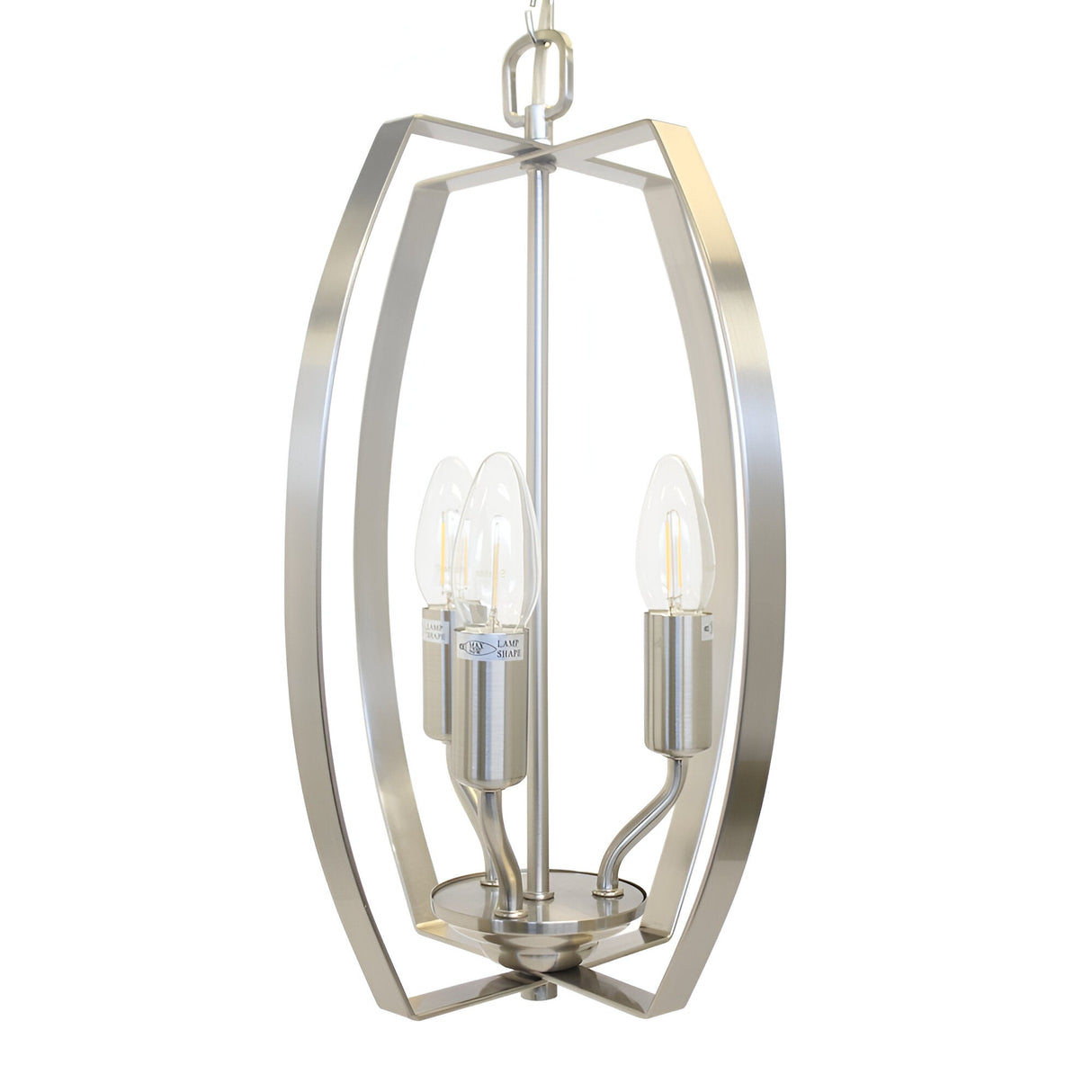 Seren 3 Light Pendant Light - Satin Nickel