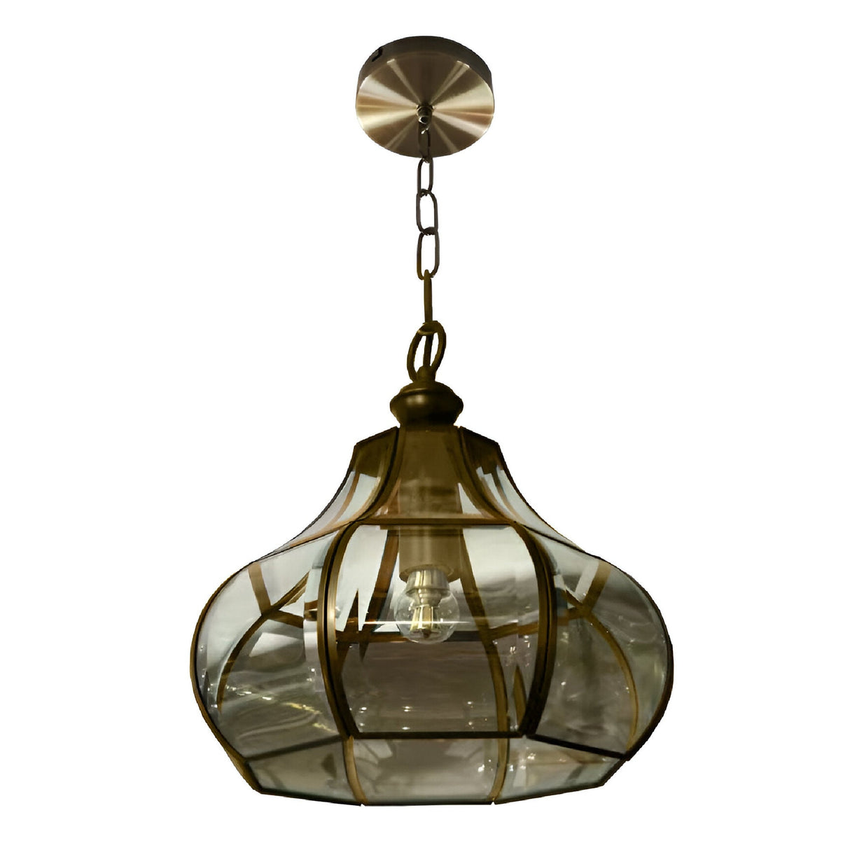 Breon 1 Light Lantern - Antique Brass